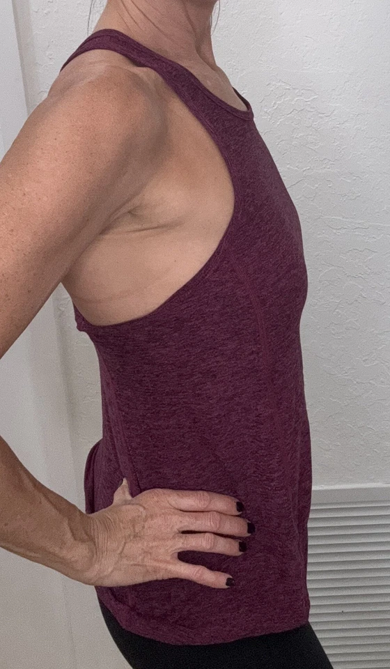 Beyond Yoga Spacedye Step Up Racerback Tank Top S Burgundy Maroon Small EUC - Image 2 of 3