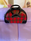 VTG MATTEL Barbie, Winter Holiday Red Plaid Bag Suitcase Tote Purse 975