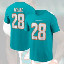 NEW NEW ! De’Von Achane #28 Miami Dolphins Name & Number S–5XL for Fan