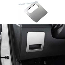For Hyundai Elantra 2017-20 Silver Steel Driver's Storage Box Cover Trim 1pcs