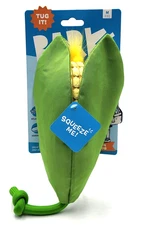 Barkbox Corn On The Slob Squeaky Crinkly Multi Part with Rope Tug Dog Toy 14"