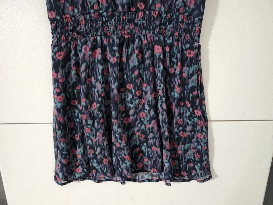 Vestido infantil abercrombie meninas 11/12 manga curta mudança floral forrado abstrato boho - Imagem 2 de 4