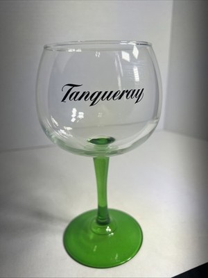 Tanqueray Logo Copa Goblet Cocktail Balloon 7 3/4'' Glass Green Stem 22oz.