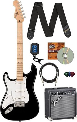 Fender Squier Sonic Stratocaster  - Black Bundle with Frontman 10G Amp