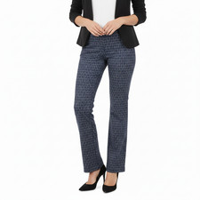 Betabrand Pants Womens Medium Blue 7 Pocket Dress Yoga Comfort Stretch Ponte