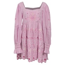 Loveshackfancy Freja Mini Dress In Light Pink Cotton Women Pink Size 7