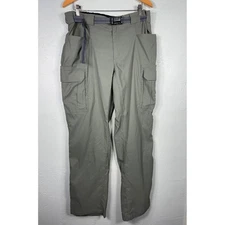 Duluth Trading Co. XL 34 Gray Nylon Blend Cargo Pants Hiking Outdoor Belted