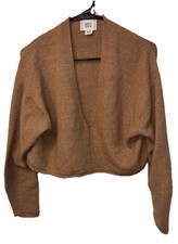 Urban Outfitters BDG Valeria Brown Crop Deep V Neck Sweater M Pullover Stretch