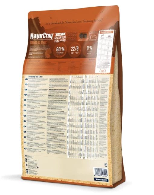 Happy Dog NaturCroq Rind & Reis 15kg–Trockenfutter mit Kräutern-erwachsene Hunde - Bild 2 von 4