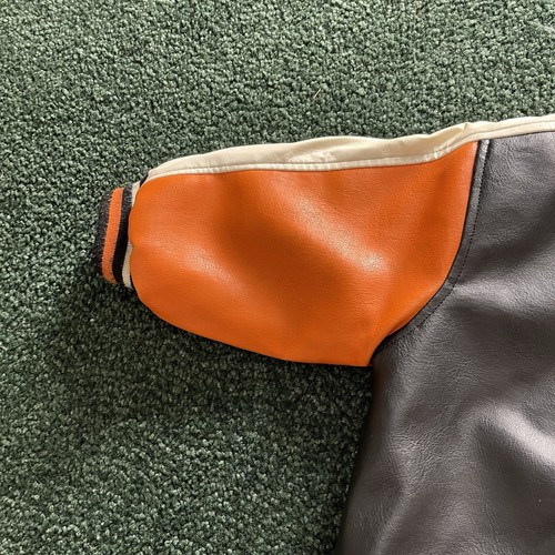 Boy's Harley Davidson Iconic Faux Leather Letterman Bomber Jacket 24 Month Snap - Picture 11 of 12