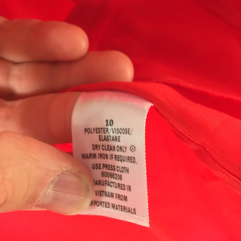 Target womens blazer jacket size 10 red long sleeve city corporate office 083029 - Image 4 of 4