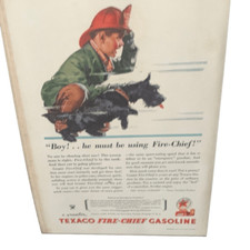 Vintage 1934 Texaco Fire Chief He Must Be Using Ad Advertisement