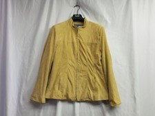 Fourteen Zero Jacket Women Tan L Large Full Zip Genuine Soft Leather Lined Coat