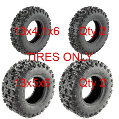 FOUR (4) TIRESfor Mini Go-Kart Cart GoKart GoCart Mini Gokart 13x4x6 & 13x5x6 