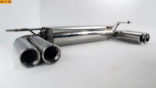 FOX Duplex Edelstahl Sportauspuff je 2x80mm Absorber für Seat Leon 1P ab Bj.05 - Bild 4 von 6