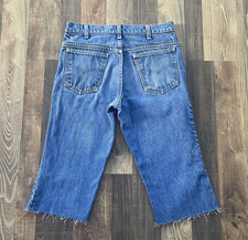 Levi's 684 0217 Actual size W30 L16 Blue Cut Off Shorts Orange Tab Vintage