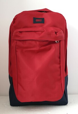 OBEY WORLDWIDE TRANSIT (RED./BLUE) LAPTOP BACKPACK MSRP $42- BRAND NEW w/TAG!!