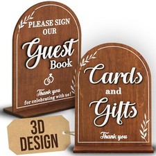 Wooden Wedding Signs - Ceremony  Reception Decorative Signage