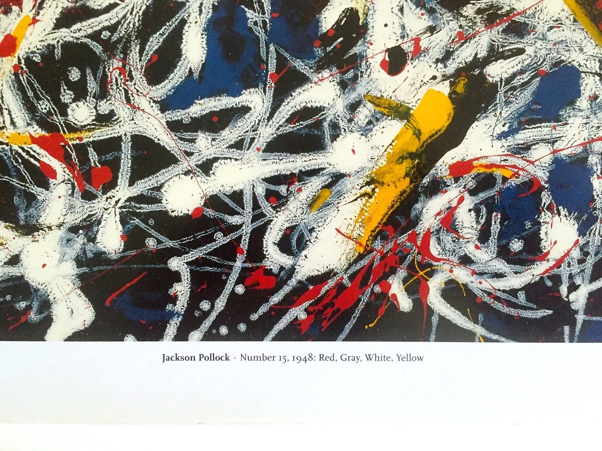 POLLOCK、No 151948:RedGrayWhiteYellow JACKSON POLLOCK ABSTRACT EXPRESSIONIST COLLECTORS LITHOGRAPH