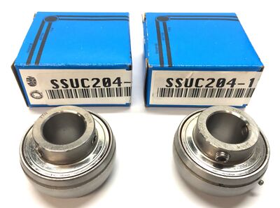 TTN 3/4'' Locking Insert Bearing Set Screw SSUC204-12SS [Lot of 2] NOS