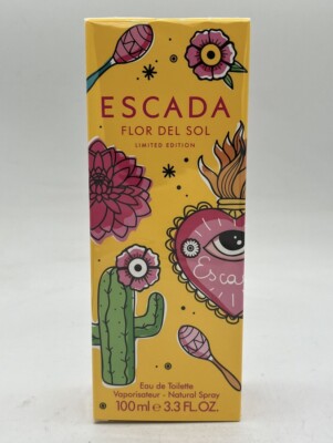 Escada Flor Del Sol Limited Edition Spray EDT 3.3 oz. 100 Ml. New In Sealed Box.