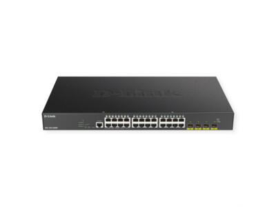 D-LINK 28-PORT SMART MANAGED POE GIGABIT SWITCH 4X 10G DLINK GREEN 3.0 24X 10/10