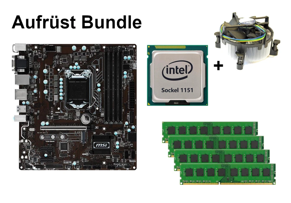 Bundle MSI B250M Pro-VDH MS-7A70 Ver.2.0 + Intel Core i5 + 8GB - 64GB RAM