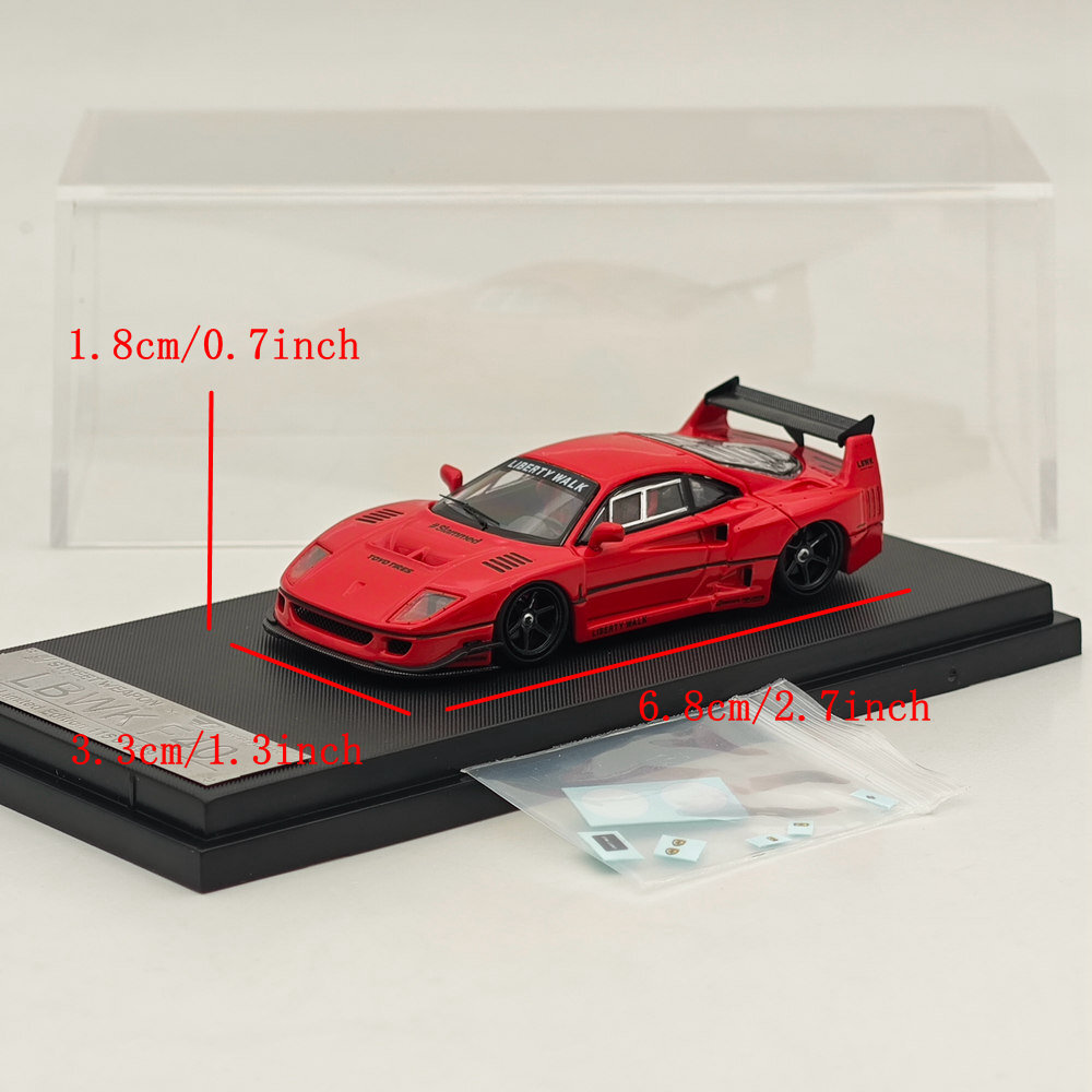 ■1/64【LBWK F40 STREET　WARRIOR】RED➕WHITE Ferrari F40 with LBWK Kit Red by Street Warrior - MINIATURE