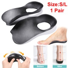 Pair Orthotic Shoe Insoles Inserts Flat Feet High Arch Support Plantar Fasciitis