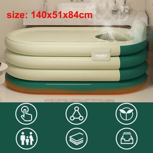 Portable Foldable Bathtub Adult Inflatable Bath Tub Tub Home Spa Warm Water Tub - Picture 1 of 10