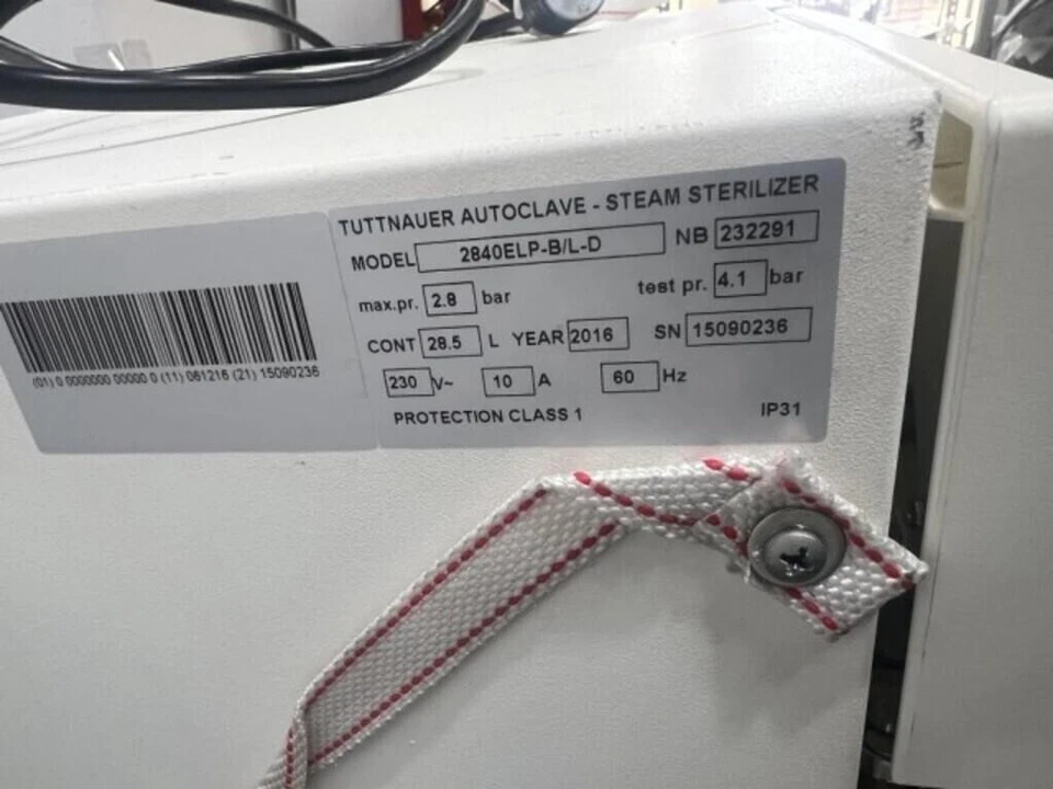 Tuttnauer 2840ELP 2016 -B/L-D Lab Line autoclave 230 V - totalmente probado - garantía Foto 2 de 3