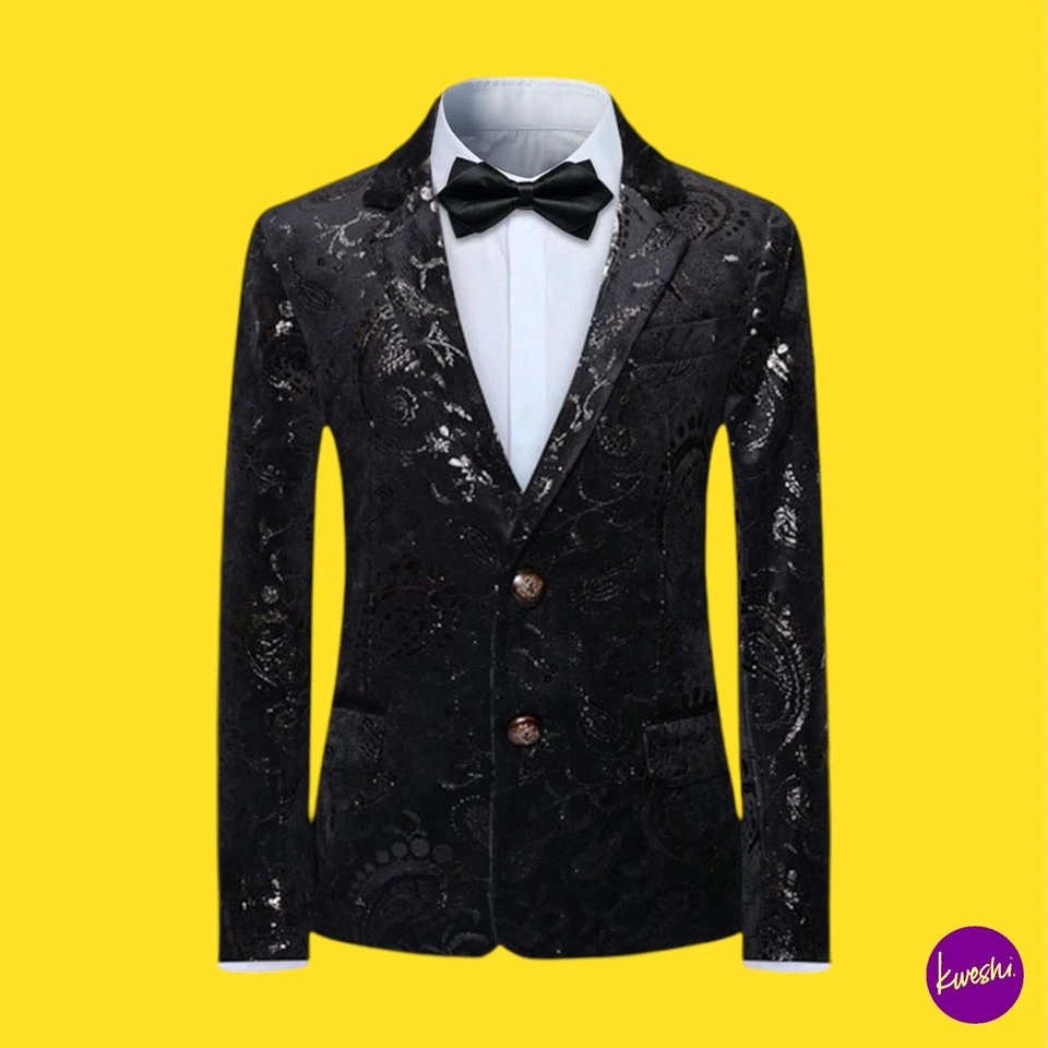 SLIKTAA Boys 2 Piece Tuxedo Suit, Wedding Prom Page Boy, Slim Fit , Black, 140cm - Image 2 of 4