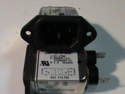 Te Connectivity / Corcom 6EF1F Rfi Power Line Filter, 6A 250V Brand New 50-60HZ