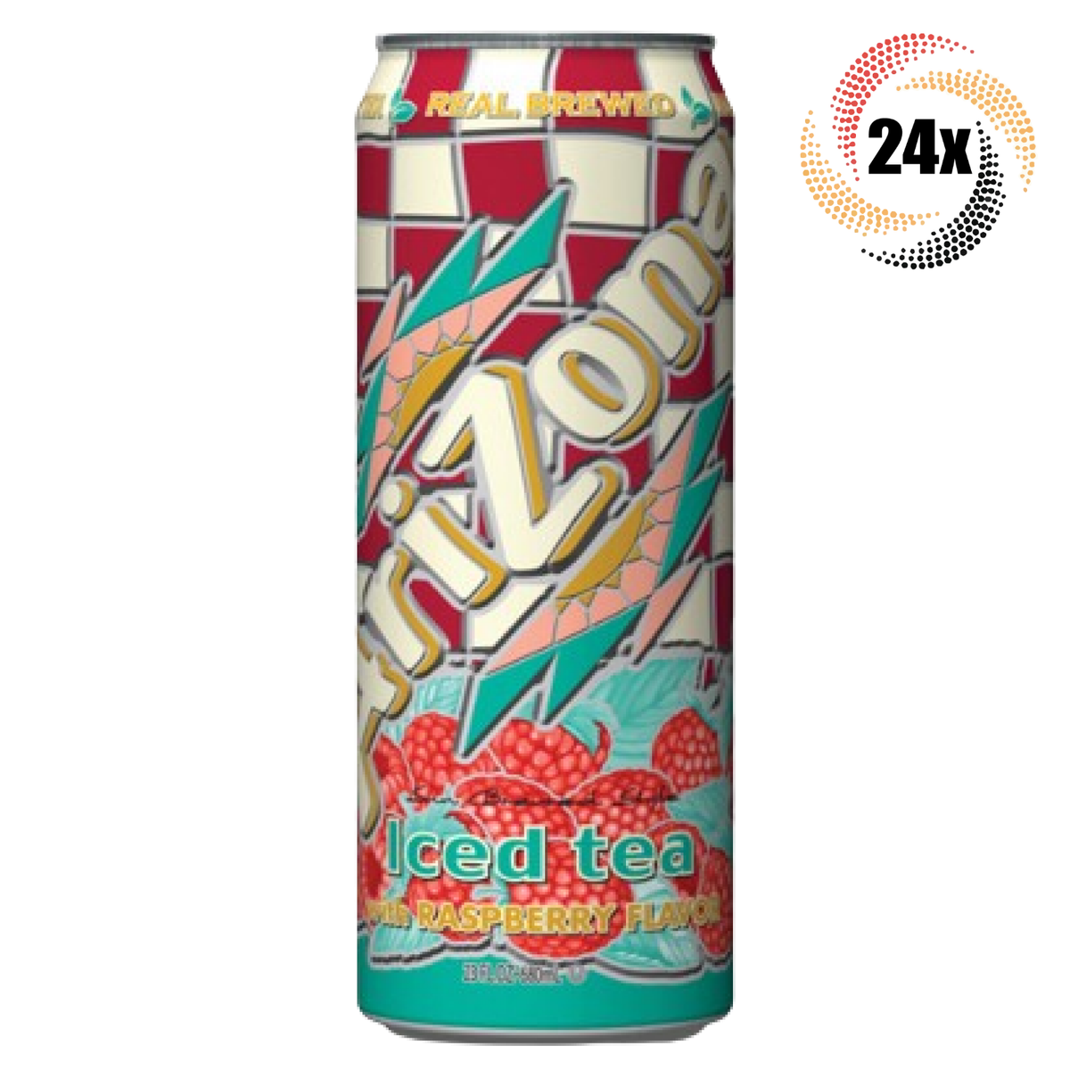 24x Can Arizona Iced Tea With Natural Raspberry Flavor | 23oz