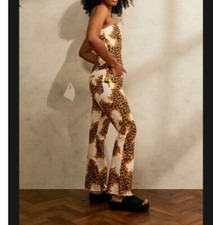 NWT MIAOU PRINTED MORGAN PANT LEOPARD PANTS URBAN OUTFITTERS - LARGE 