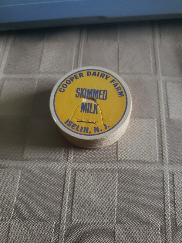 Cooper Dairy Farm Milk Bottle Caps - Lot of 10 - Iselin, NJ - Skimmed Milk