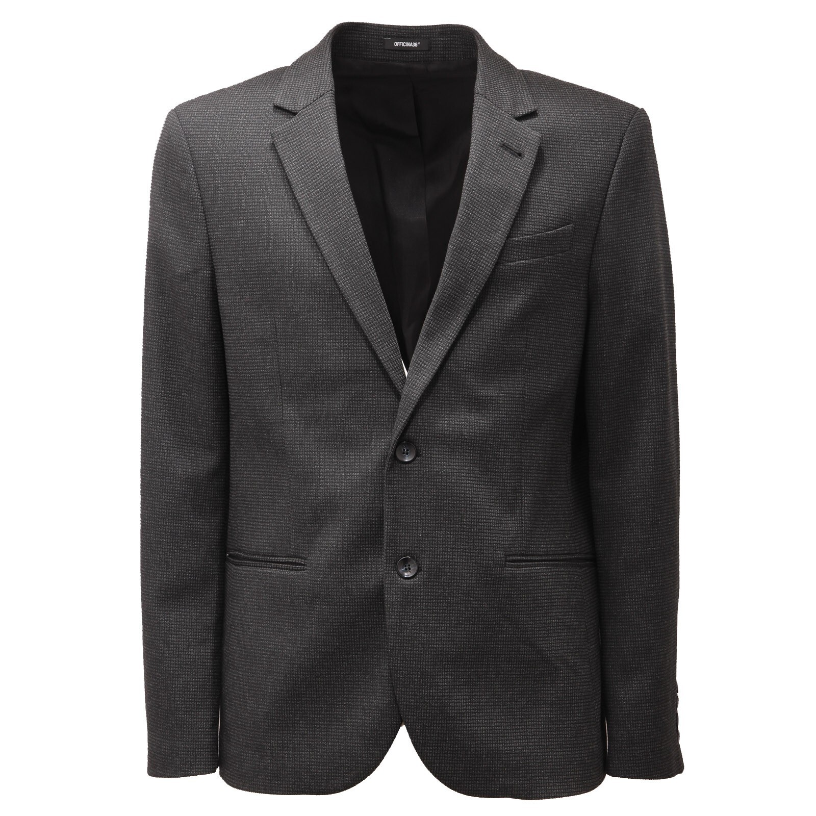 8705AD giacca uomo OFFICINA36 мужская шерстяная куртка из смеси черного и серого джерси 32990₽