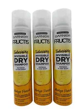 Garnier Fructis Texturizing Invisibl Dry Shampoo - MANGO PUNCH 3.67oz (3 PACK)