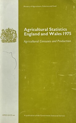 Agrarstatistik England und Wales 1975 PB Volkszählungen & Produktion GRATIS PP