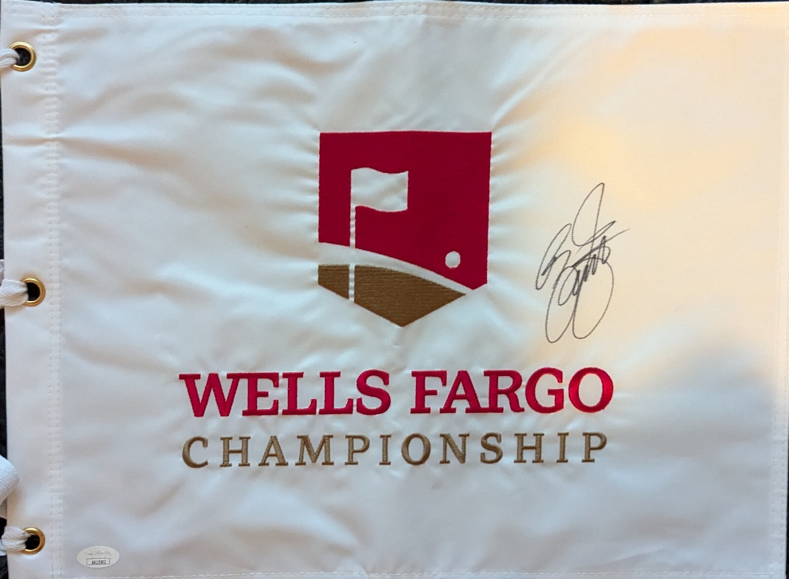 Rickie Fowler Autographed Signed Wells Fargo Championship Pin Flag JSA COA PGA Golf 