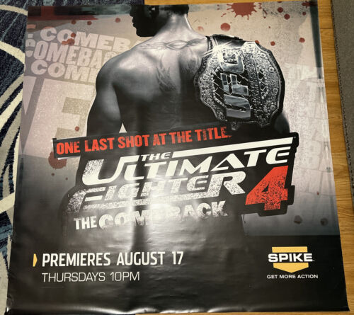 Spike TV Ultimate Fighter Comeback MMA panneau d'affichage original PREUVE UFC - Photo 1 sur 4