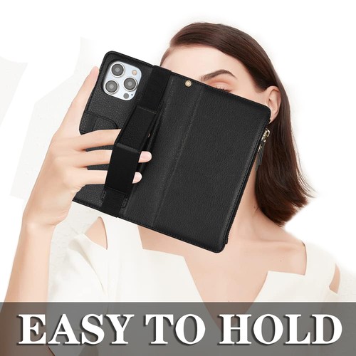 For iPhone 16 15 14 Plus 13 12 Pro Max phone case Card slot wallet leather cover - Picture 18 of 68