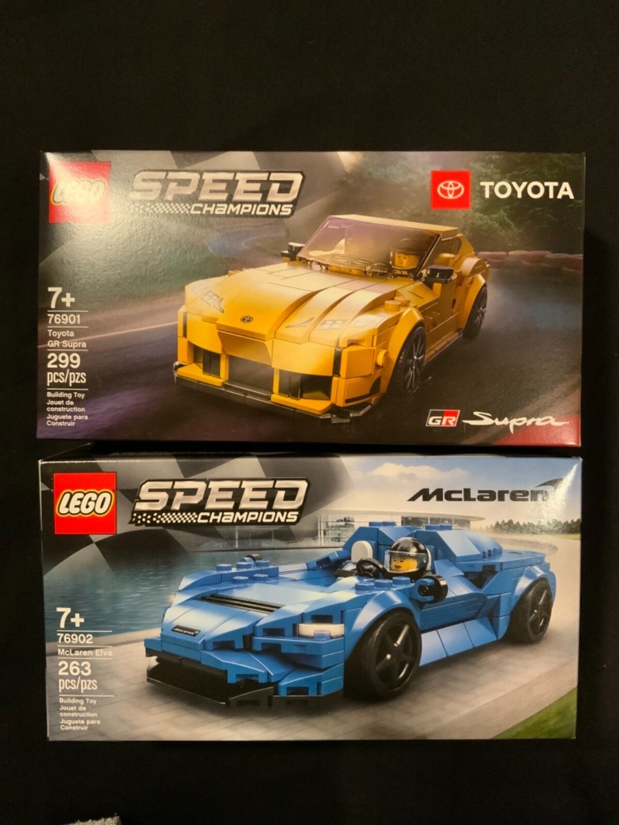 Lot of 2 NEW LEGO Speed Champions: Toyota GR Supra 76901 & McLaren