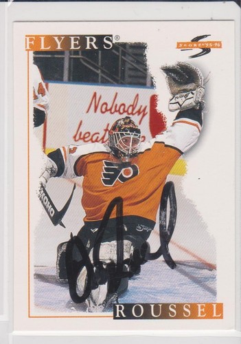 DOMINIC ROUSSEL PHILADELPHIA FLYERS HANDSIGNIERTE KARTE