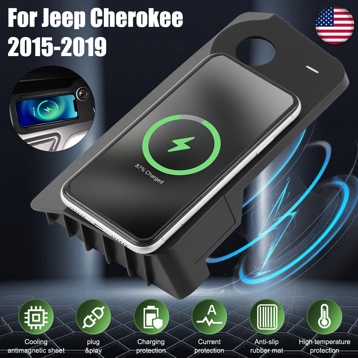 Jeep Wrangler Wireless Charger For Jeep Grand Cherokee For Jeep