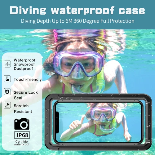 Universal Waterproof Underwater Diving Case Cover for iPhone 14 13 12 15 Pro Max - Picture 4 of 13