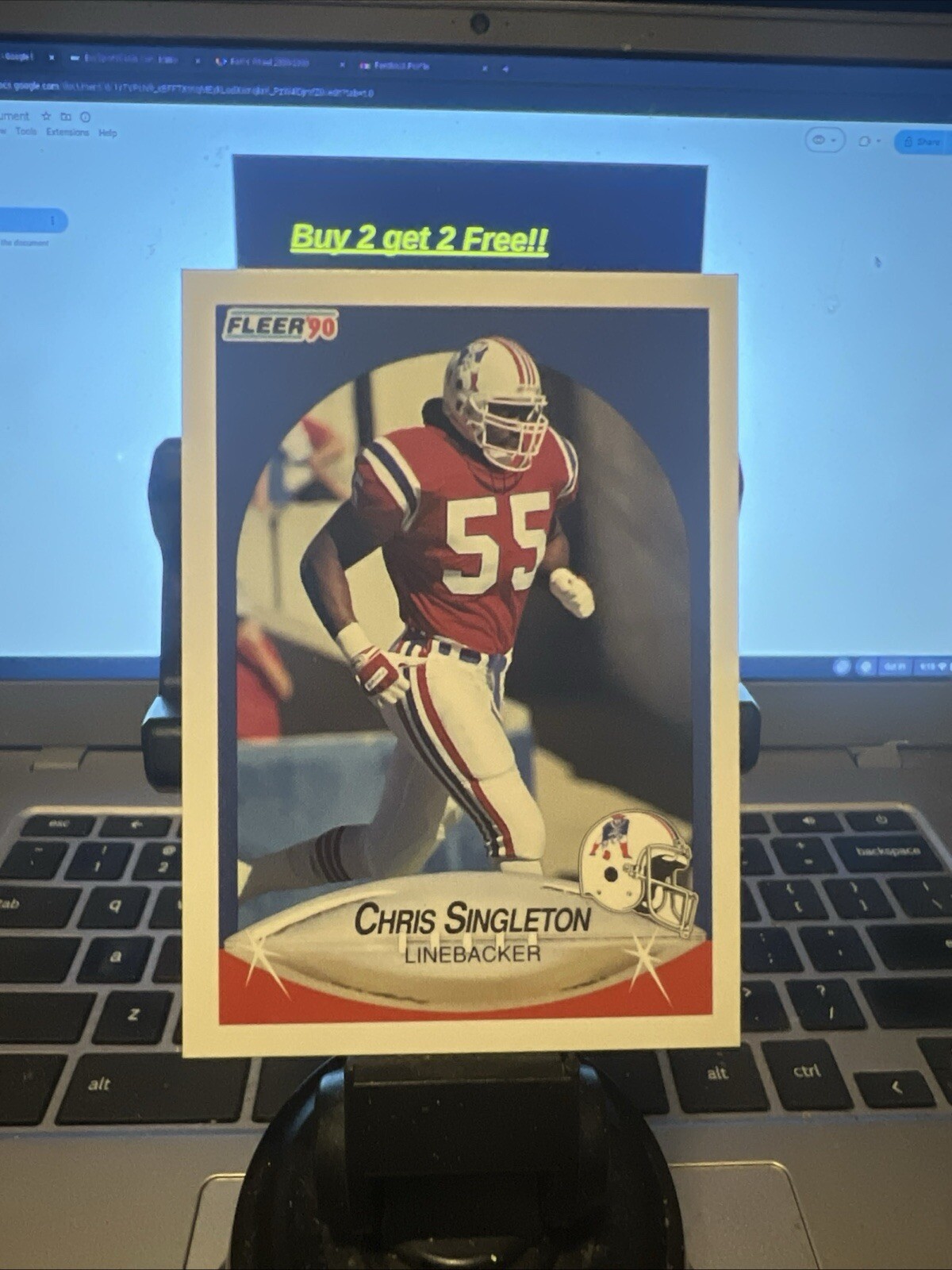 1990 Fleer Update Chris Singleton #U-7 Rookie RC