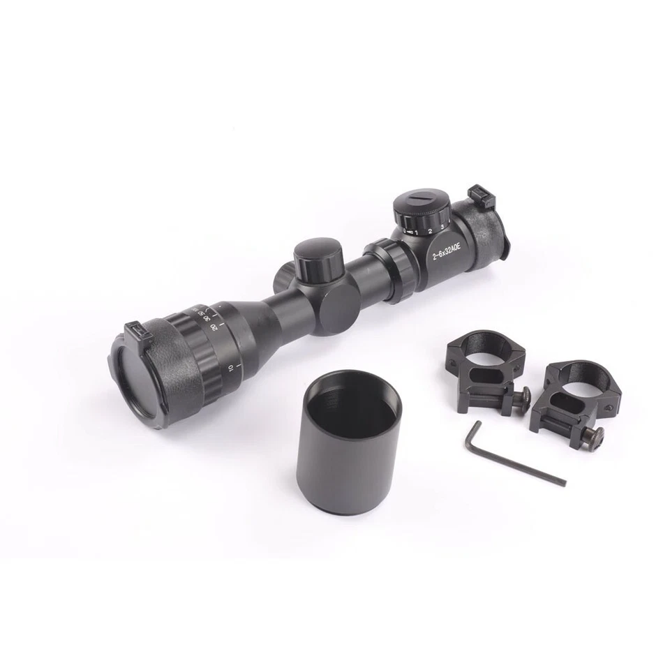 New Tactical 2-6x32AOE Red/Green Illuminated Reticle Sight HD Riflescope - Image 3 of 4