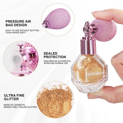 Glitzerpulver Glitter Spray Körper Gesicht Haar Nägel Make-up Dekor