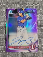 2022 Bowman Chrome Autos JoJo Blackmon CPA-JBN Purple Refractor /250 Rangers